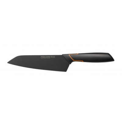 Кухонный нож Fiskars Santoku Edge поварской азиатский 17 см Black 1003097
