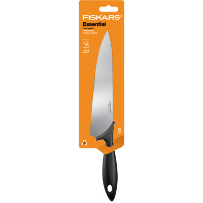 Професійний ніж Fiskars Essential кухарський 21 см Black 1065565 Професійний ніж Fiskars Essential кухарський 21 см Black 1065565