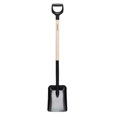 Лопата совкова з дерев'яною ручкою Fiskars Solid™ (1066723)