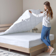 Наматрацник стьобаний Comfort пл 250 з гумками по кутках TM IDEIA 80х190 см білій ( 8-10999*001 )