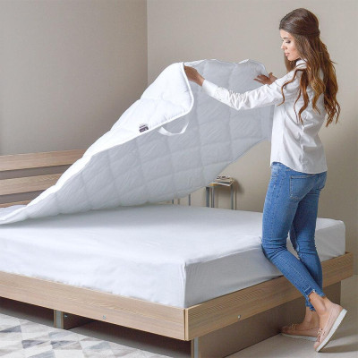 Наматрацник стьобаний Comfort пл 250 з гумками по кутках TM IDEIA 80х190 см білій ( 8-10999*001 )