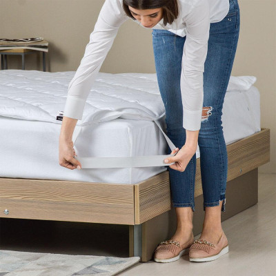 Наматрацник стьобаний Comfort пл 250 з гумками по кутках TM IDEIA 80х190 см білій ( 8-10999*001 )