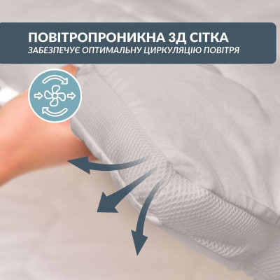 Наматрацник IDEIA ДАБЛ з резинками по кутках 160x200 см захисний антиалергенний супер щільний сірий ( 8-34669*001 ) Наматрацник IDEIA ДАБЛ з резинками по кутках 160x200 см захисний антиалергенний супер щільний сірий ( 8-34669*001 )