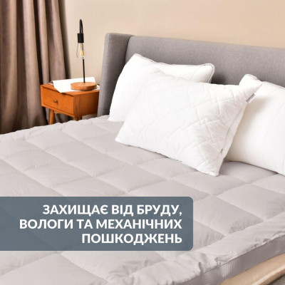 Наматрацник IDEIA ДАБЛ з резинками по кутках 160x200 см захисний антиалергенний супер щільний сірий ( 8-34669*001 ) Наматрацник IDEIA ДАБЛ з резинками по кутках 160x200 см захисний антиалергенний супер щільний сірий ( 8-34669*001 )