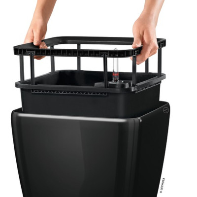 Вазон Lechuzа Quadro Premium LS 35, чорний Вазон Lechuzа Quadro Premium LS 35, чорний
