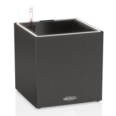 Вазон CANTO Stone 30 low Led (графіт)
