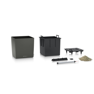 Вазон Lechuzа Cube Premium 40, антрацит Вазон Lechuzа Cube Premium 40, антрацит