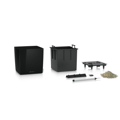 Вазон Lechuza Cube Premium 30, чорний Вазон Lechuza Cube Premium 30, чорний