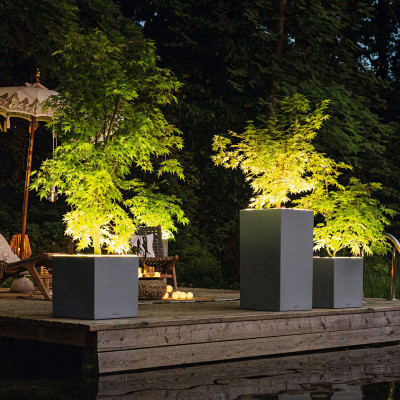 Вазон CANTO Stone 30 high Led (кварцовий білий) Вазон CANTO Stone 30 high Led (кварцовий білий)