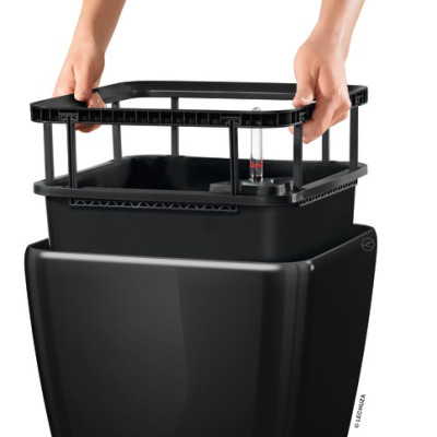 Вазон Lechuza Quadro Premium LS 21, чорний