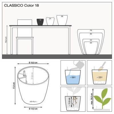 Вазон Lechuza Classico Color 18, пісочно-коричневий Вазон Lechuza Classico Color 18, пісочно-коричневий