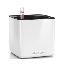 Вазон Lechuza Cube Glossy 14, білий