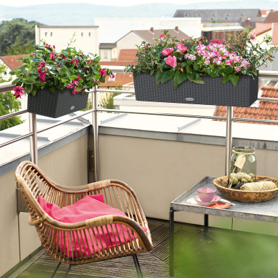 Вазон Lechuza Balconera Cottage 50, графітовий чорний