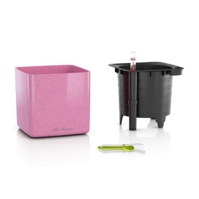 Вазон Lechuza Cube Glossy 14, рожевий Вазон Lechuza Cube Glossy 14, рожевий