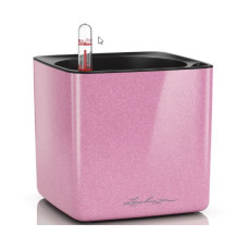Вазон Lechuza Cube Glossy 14, рожевий