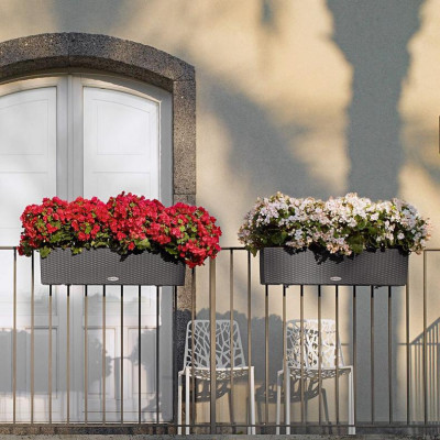 Вазон Lechuza Balconera Cottage 80, графітовий чорний