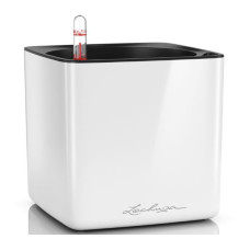 Вазон Lechuza Cube Glossy 16, білий