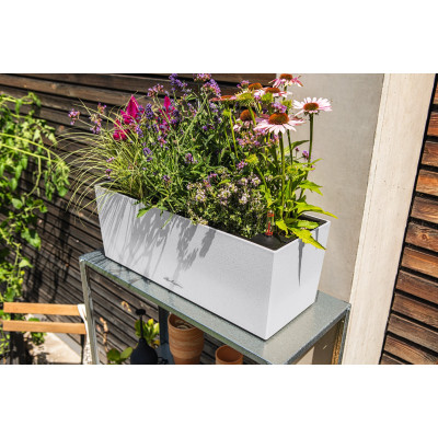Вазон Lechuza Balconera Stone 50, кварцовий білий Вазон Lechuza Balconera Stone 50, кварцовий білий