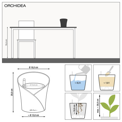 Вазон Lechuza Orchidea 20, червоний Вазон Lechuza Orchidea 20, червоний