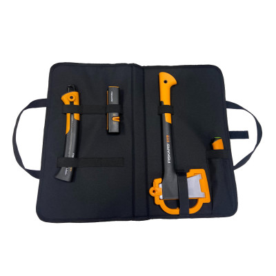 Подарунковий набір Fiskars (Сокира 1015640+точило 1000601+ніж 1023619+пила 1000614) 2021284