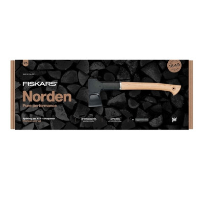 Подарунковий набір Fiskars Norden splitting axe N12 + sharpener SET 1052277