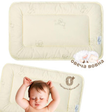 Подушка дитяча у ліжечко Baby вовняна ТM PAPAELLA 40х60 см ( 8-11046 )
