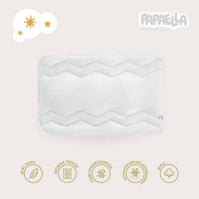 Подушка дитяча Comfort ТM PAPAELLA 40х60 см зигзаг/біле ( 8-29615*003 ) Подушка дитяча Comfort ТM PAPAELLA 40х60 см зигзаг/біле ( 8-29615*003 )