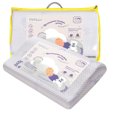 Подушка дитяча ортопедична з ефектом пам'яті MEMORY FOAM ТM PAPAELLA 47х30/8/5 см ( 8-7699 ) Подушка дитяча ортопедична з ефектом пам'яті MEMORY FOAM ТM PAPAELLA 47х30/8/5 см ( 8-7699 )