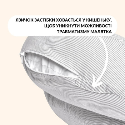 Подушка для годування диванчик 60х70х16 см бавовна антиалергенне волокно смужка сіра ( 8-35409*001 ) Подушка для годування диванчик 60х70х16 см бавовна антиалергенне волокно смужка сіра ( 8-35409*001 )