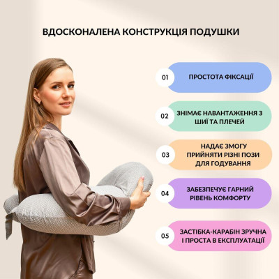 Подушка для годування диванчик 60х70х16 см бавовна антиалергенне волокно горошок сірий ( 8-35409*002 ) Подушка для годування диванчик 60х70х16 см бавовна антиалергенне волокно горошок сірий ( 8-35409*002 )