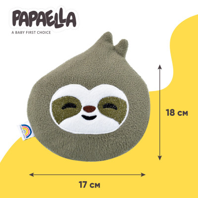 Подушка-грелка Обнимашка с семенами льна ТM PAPAELLA 18х18 см лінивець ( 8-33270*001 )