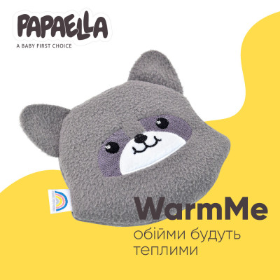 Подушка грілка Обіймашка з насінням льону ТM PAPAELLA 18х18 см єнот ( 8-33270*003 )