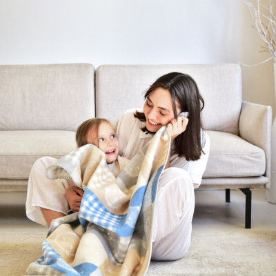 Плед детячий бавовна BABY ТM PAPAELLA 90х120 см киця блакитний ( 8-29918*015 ) Плед детячий бавовна BABY ТM PAPAELLA 90х120 см киця блакитний ( 8-29918*015 )