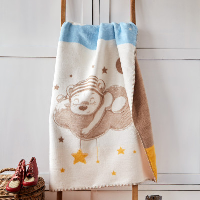 Плед дитяча бавовна BABY ТM PAPAELLA 90х120 см ведмедик соня ( 8-29918*012 )