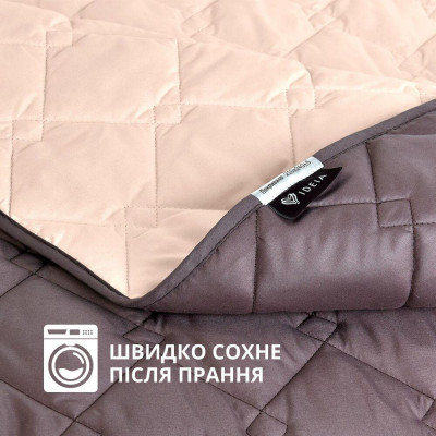 Покривало стьобане двостороннє Стиль Cube TM IDEIA 210х240 см шоколад/беж ( 8-32405*002 ) Покривало стьобане двостороннє Стиль Cube TM IDEIA 210х240 см шоколад/беж ( 8-32405*002 )