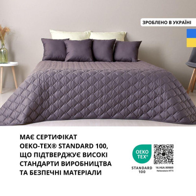 Покривало стьобане двостороннє Стиль Cube TM IDEIA 210х240 см шоколад/беж ( 8-32405*002 ) Покривало стьобане двостороннє Стиль Cube TM IDEIA 210х240 см шоколад/беж ( 8-32405*002 )