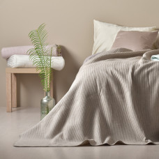 Плед покривало бавовняне Adina TM IDEIA 200x220 см беж ( 8-29915*004 )