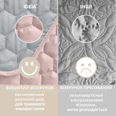 Покривало на ліжко Silhouette 220x240 IDEIA двостороннє, міцне стьобання тканини, антиалергенне волоконо ( 8-35590*001 )
