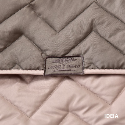 Покривало стьобане двостороннє ЛЮКС TM IDEIA 240х260 см сірий/беж ( 8-34587*004 )