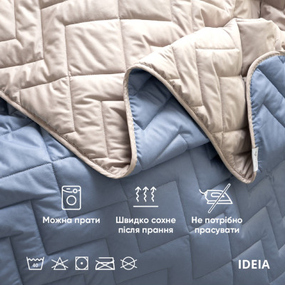 Покрывало ЛЮКС TM IDEIA 220х240 см джинс/св.сірий ( 8-34586*003 ) Покрывало ЛЮКС TM IDEIA 220х240 см джинс/св.сірий ( 8-34586*003 )