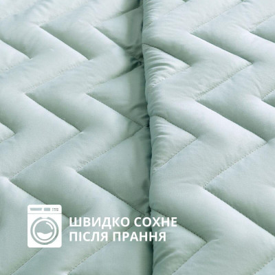 Покрывало ЛЮКС TM IDEIA 240х260 см м'ята/св.сірий ( 8-34587*002 )