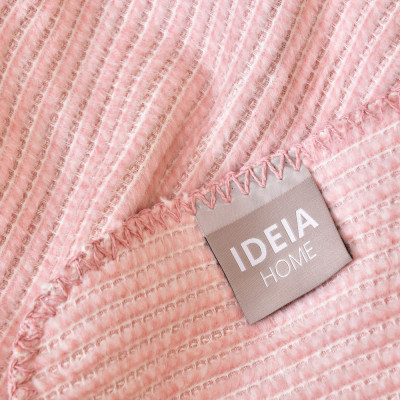 Плед покривало Adina 180х200 см бавовняне TM IDEIA пудра ( 8-35295*001 )