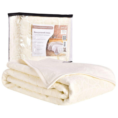 Покривало плед Royal на ліжко IDEIA 220x240 см молоко в упаковці ( 8-29916*001 )