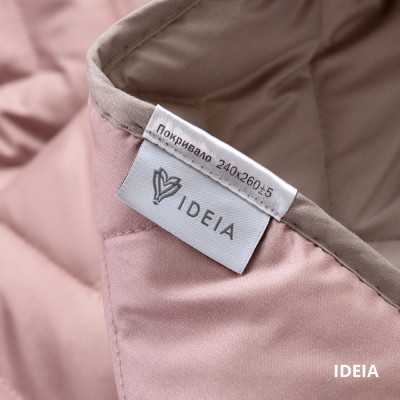 Покрывало ЛЮКС TM IDEIA 240х260 см пудра/св.сірий ( 8-34587*003 )