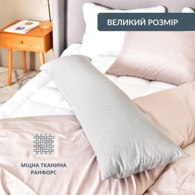 Наволочка для подушки NORDIC TM IDEIA 40х140 см бязь з блискавкою горошок на сірому ( 8-35515*001 ) Наволочка для подушки NORDIC TM IDEIA 40х140 см бязь з блискавкою горошок на сірому ( 8-35515*001 )