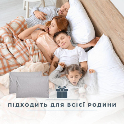 Набір наволочок 2 шт. на подушку 50х70 см бавовна бязь ранфорс горошок сірий ( 8-35454*002 )