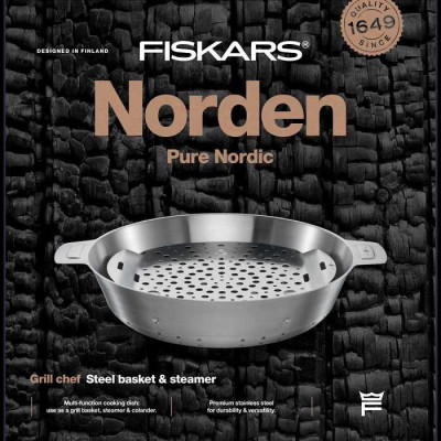Сталевий кошик/пароварка для гриля Fiskars Norden (1066431)