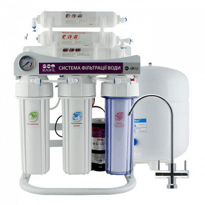 Raifil GRANDO 6+ (RO905-650BP-EZ-S-75G) фільтр зворотного осмосу (на станині з манометром)