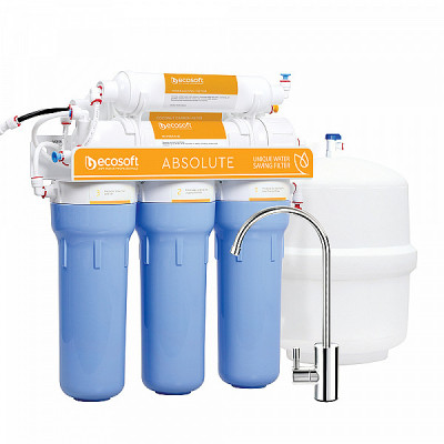 Ecosoft Absolute з мінералізатором (MO650MECO) фільтр зворотного осмосу Ecosoft Absolute з мінералізатором (MO650MECO) фільтр зворотного осмосу