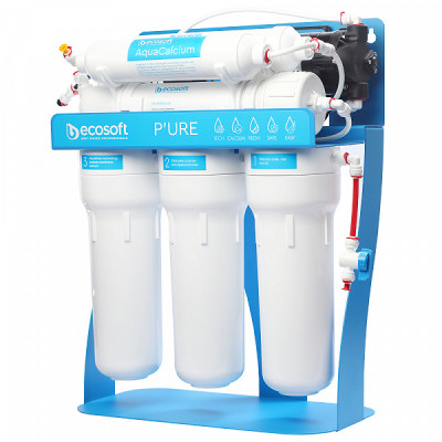 Фільтр зворотного осмосу Ecosoft P’URE AquaCalcium з помпою на станині (MO675MACPSECO)